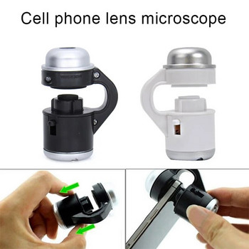 Мобилен телефон Микроскоп Телескоп Камера Щипка Обектив 30x увеличение LED светлина Фотография PR Разпродажба