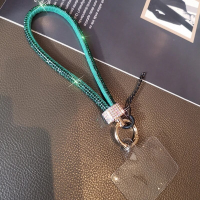 Mobilā tālruņa virves ūdens dimanta ķēde sievietēm ar pilnu urbumu piekarināma pusdimanta īsa plaukstas siksna pret zudumu pacelšanas virves ķēde