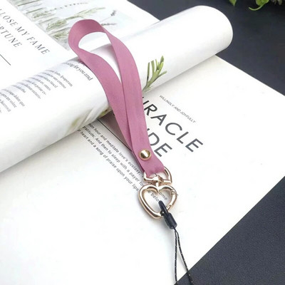 Jauna modes sirds tālruņa aukla sievietēm Tālruņa plaukstas vads Pretnozaudēšanas štropes siksniņa Tālruņa drošības saite Atslēgu piekariņa ķēdes virve