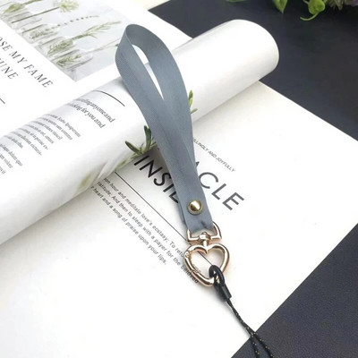 Jauna modes sirds tālruņa aukla sievietēm Tālruņa plaukstas vads Pretnozaudēšanas štropes siksniņa Tālruņa drošības saite Atslēgu piekariņa ķēdes virve