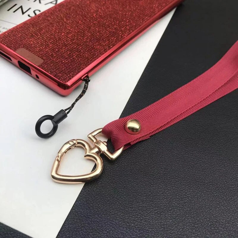 Jauna modes sirds tālruņa aukla sievietēm Tālruņa plaukstas vads Pretnozaudēšanas štropes siksniņa Tālruņa drošības saite Atslēgu piekariņa ķēdes virve