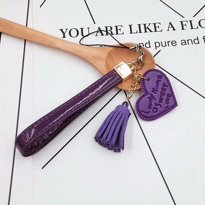 Love Heart Tassel Snur pentru telefon mobil Curea anti-pierdere pentru telefon mobil Snur din piele PU pentru husa pentru telefon mobil Breloc la modă