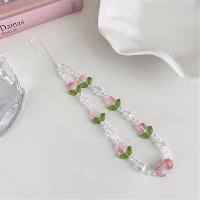 Korejiešu mīļi rozā ziedi, tulpe, tauriņš, mīlestība, sirds pērle