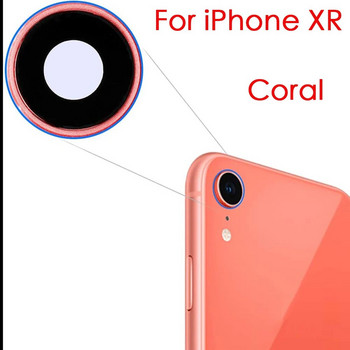 Γυάλινο κάλυμμα φακού πίσω πίσω κάμερας με ανταλλακτικό πλαισίου για iPhone XR 6,1 ιντσών