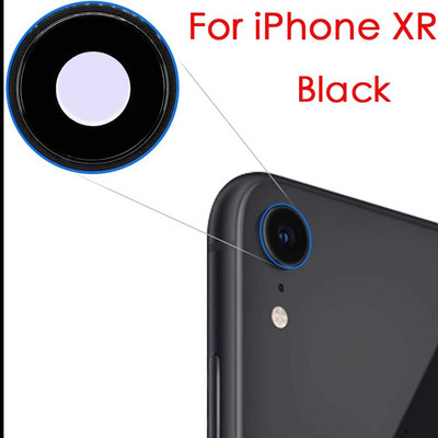 Capac din sticlă pentru obiectivul camerei din spate, cu parte de schimb pentru cadru pentru iPhone XR de 6,1 inchi