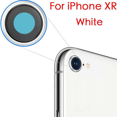 Capac din sticlă pentru obiectivul camerei din spate, cu parte de schimb pentru cadru pentru iPhone XR de 6,1 inchi