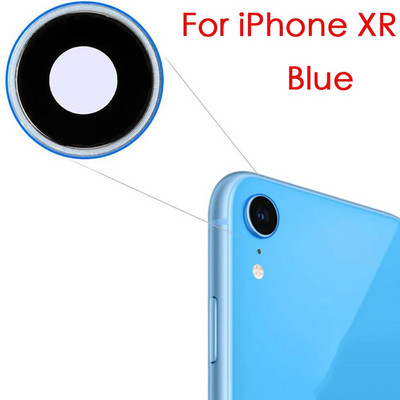 Capac din sticlă pentru obiectivul camerei din spate, cu parte de schimb pentru cadru pentru iPhone XR de 6,1 inchi