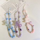 Korejski slatki medvjed Lanci za mobilne telefone Šarm za iPhone Žene Djevojke Telefonski nakit Remen s perlama Viseći kabel Narukvica