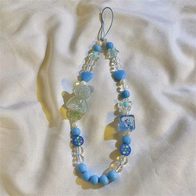 Korejski slatki medvjed Lanci za mobilne telefone Šarm za iPhone Žene Djevojke Telefonski nakit Remen s perlama Viseći kabel Narukvica