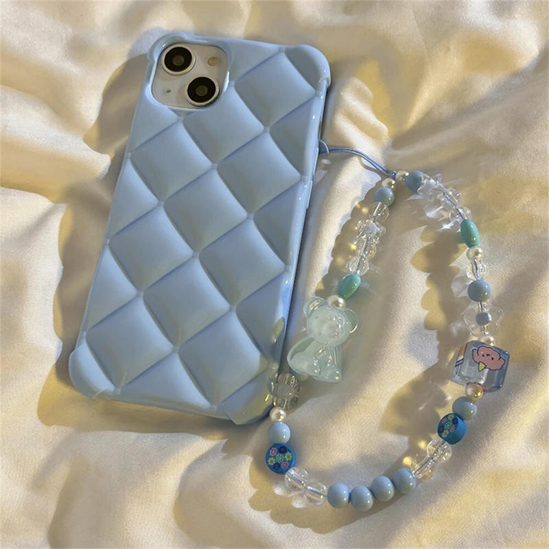 Korejski slatki medvjed Lanci za mobilne telefone Šarm za iPhone Žene Djevojke Telefonski nakit Remen s perlama Viseći kabel Narukvica