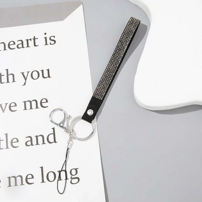 Modna, luksuzna, sjajna vrpca za telefon, šarena, svijetla, kratka vrpca za telefon s vještačkim dijamantima DIY vrpca oko vrata protiv gubitka kamere