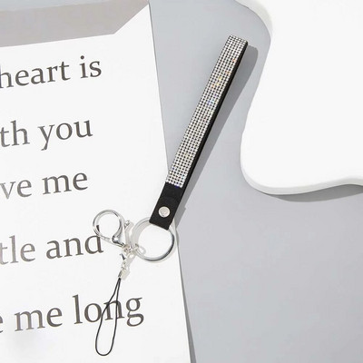 Modna, luksuzna, sjajna vrpca za telefon, šarena, svijetla, kratka vrpca za telefon s vještačkim dijamantima DIY vrpca oko vrata protiv gubitka kamere