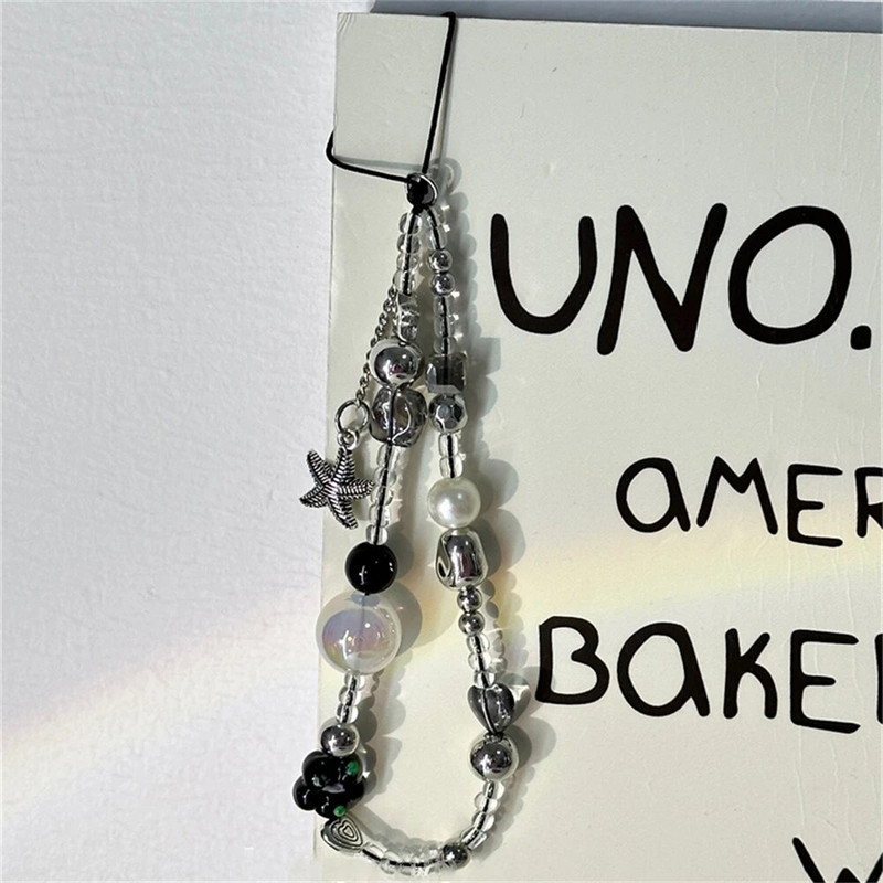 Korejiešu jauks jūraszvaigznes kulons ar krellēm meitenei tālruņa šarms rokas siksniņa ķēde štrope rotaslietas tālrunis krelles kulonu rotājumi vairumtirdzniecība