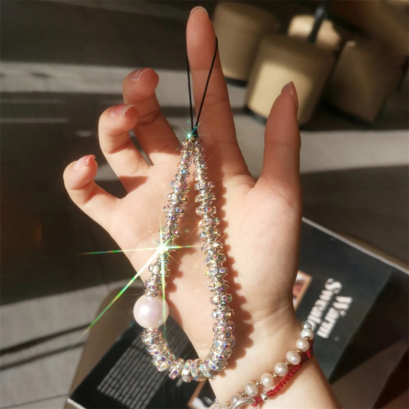 Modni biserni svjetlucavi kamenčići Telefonski lanac za iPhone Samsung Univerzalni dodaci Slatko uže za vješanje telefona za djevojčicu Židovka