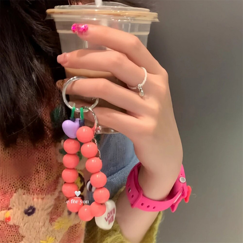 Korejska slatka ljubavna srca Šarena slatka telefonska narukvica za iPhone Ženski dodaci Anti-Lost Lanyard Kabel za vješanje