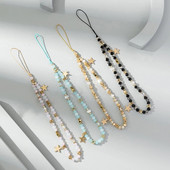 Privjesak s petokrakom zvijezdom s perlama Lanac za mobilni telefon Modna torbica za mobitel Viseći konop Ženski telefonski telefon Nakit