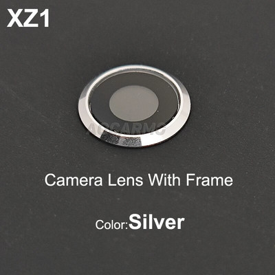 Aocarmo, lentilă din spate, sticlă pentru camera din spate, cu autocolant adeziv inel pentru cadru pentru Sony Xperia XZ1 G8341 G8342 de înlocuire