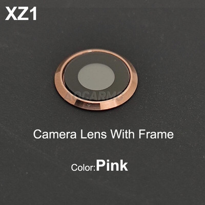 Aocarmo, lentilă din spate, sticlă pentru camera din spate, cu autocolant adeziv inel pentru cadru pentru Sony Xperia XZ1 G8341 G8342 de înlocuire