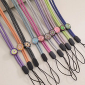 Garas fluorescējošas pūķa raksta auklas mobilā tālruņa auklas drošs un nepazaudēts tālruņa maciņš Universālie štropes tālruņu piekariņi