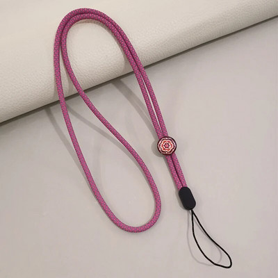 Garas fluorescējošas pūķa raksta auklas mobilā tālruņa auklas drošs un nepazaudēts tālruņa maciņš Universālie štropes tālruņu piekariņi