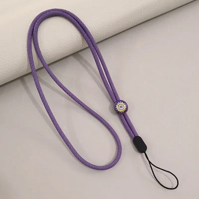 Garas fluorescējošas pūķa raksta auklas mobilā tālruņa auklas drošs un nepazaudēts tālruņa maciņš Universālie štropes tālruņu piekariņi