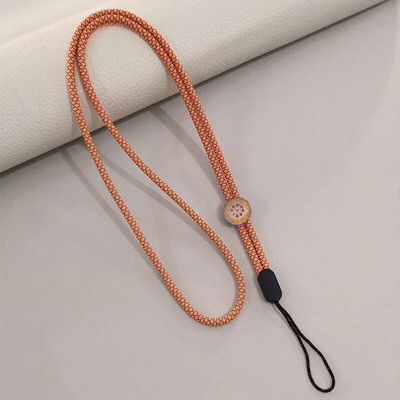 Garas fluorescējošas pūķa raksta auklas mobilā tālruņa auklas drošs un nepazaudēts tālruņa maciņš Universālie štropes tālruņu piekariņi