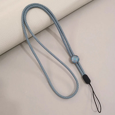 Garas fluorescējošas pūķa raksta auklas mobilā tālruņa auklas drošs un nepazaudēts tālruņa maciņš Universālie štropes tālruņu piekariņi