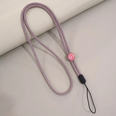 Garas fluorescējošas pūķa raksta auklas mobilā tālruņa auklas drošs un nepazaudēts tālruņa maciņš Universālie štropes tālruņu piekariņi