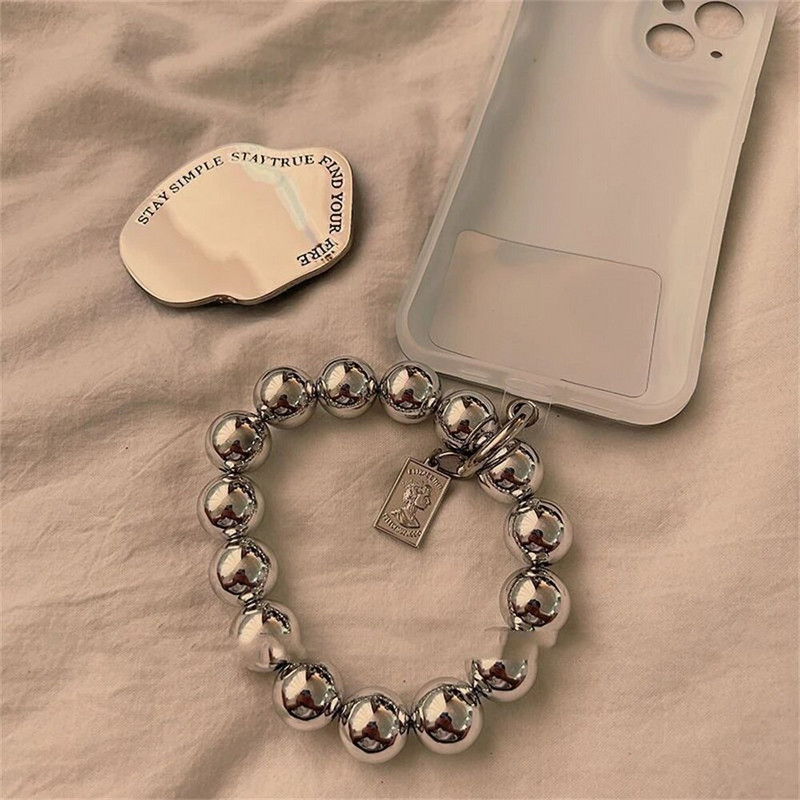 Luksuzna narukvica s perlama, telefonski lanac, akrilni privjesak za iPhone, zlatna portretna kartica, ženski lančić protiv gubitka, viseći nakit