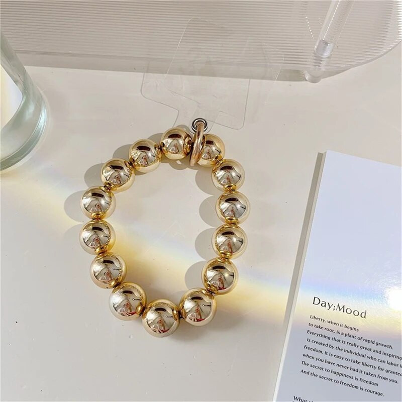 Luksuzna narukvica s perlama, telefonski lanac, akrilni privjesak za iPhone, zlatna portretna kartica, ženski lančić protiv gubitka, viseći nakit