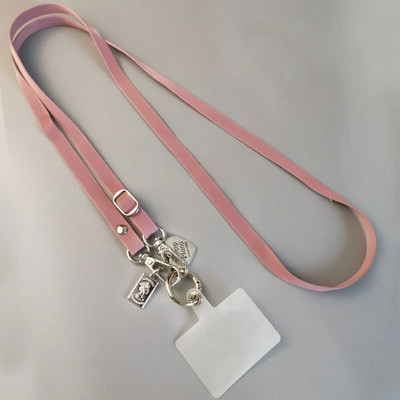 Mobilā tālruņa siksna Vienkārša ādas štrope, gara šķērskorpusa siksnas siksnas tips Universāls pret nozaudēšanu mobilā tālruņa aukla atslēgām