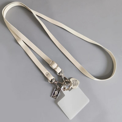 Mobilā tālruņa siksna Vienkārša ādas štrope, gara šķērskorpusa siksnas siksnas tips Universāls pret nozaudēšanu mobilā tālruņa aukla atslēgām