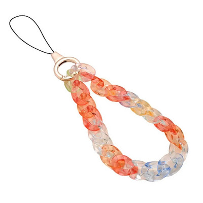 Värviline telefonikett, kaelarihm Mobiiltelefoni võtmehoidja rihm, kaotsiminekuvastane käsitsi valmistatud akrüüljuhtmest ripats naistele ehtetarvikud