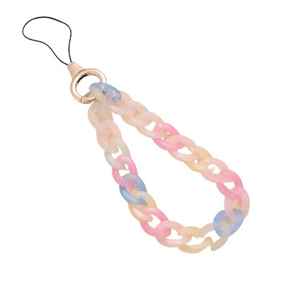 Värviline telefonikett, kaelarihm Mobiiltelefoni võtmehoidja rihm, kaotsiminekuvastane käsitsi valmistatud akrüüljuhtmest ripats naistele ehtetarvikud