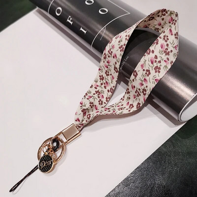 Kratki cvjetni print Svileni remen za telefonsku vrpcu za iphone redmi samsung Kamera Mobitel Identifikacijska kartica Konop za vješanje