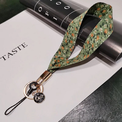 Kratki cvjetni print Svileni remen za telefonsku vrpcu za iphone redmi samsung Kamera Mobitel Identifikacijska kartica Konop za vješanje