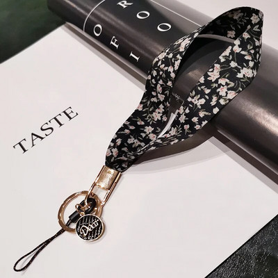 Kratki cvjetni print Svileni remen za telefonsku vrpcu za iphone redmi samsung Kamera Mobitel Identifikacijska kartica Konop za vješanje