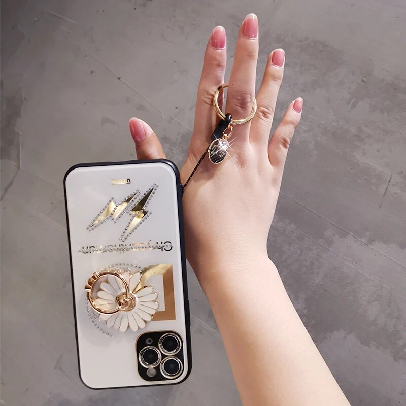 Kratki cvjetni print Svileni remen za telefonsku vrpcu za iphone redmi samsung Kamera Mobitel Identifikacijska kartica Konop za vješanje