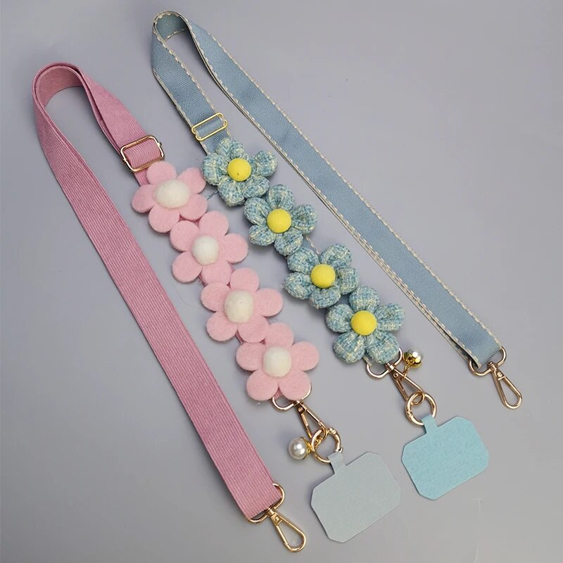 Velveta platjoslas sub bezkakla maza ziedu plecu kakla siksna samta kulons apvalks universāls klipu ķēde mobilā tālruņa aukla