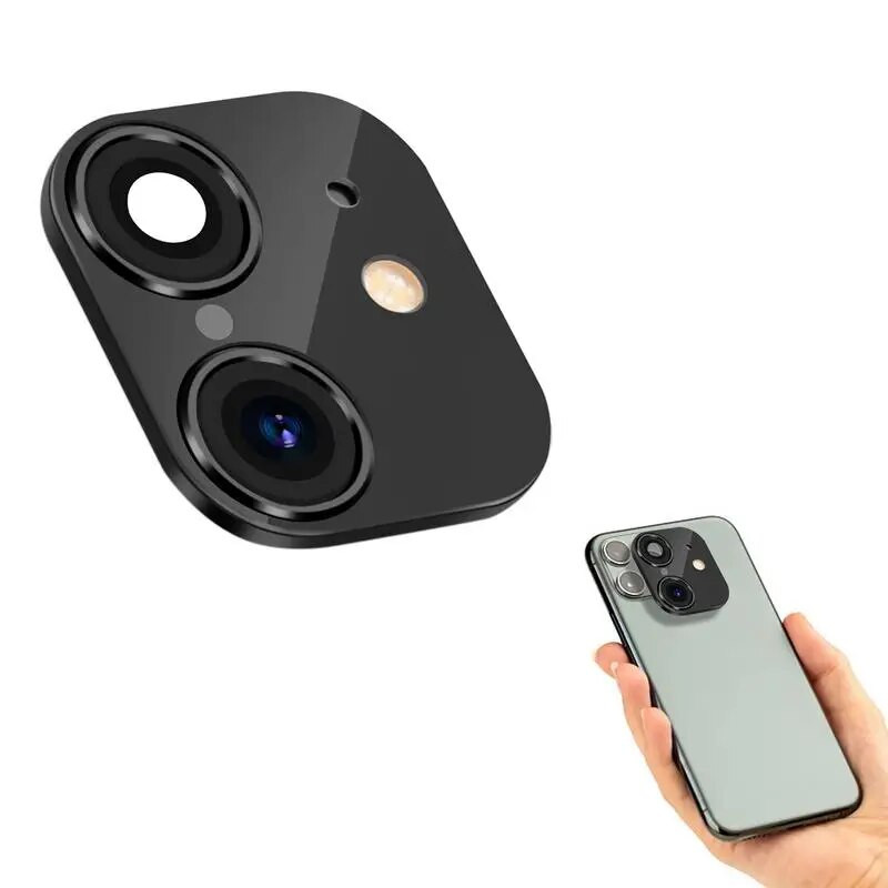 Netikras fotoaparato objektyvo lipdukas, skirtas iPhoneXR prie 11 galinio objektyvo fotoaparato apsauginės plėvelės grūdinto stiklo viso dangčio fotoaparato objektyvo apsauga
