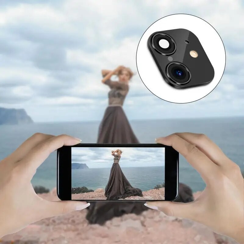 Netikras fotoaparato objektyvo lipdukas, skirtas iPhoneXR prie 11 galinio objektyvo fotoaparato apsauginės plėvelės grūdinto stiklo viso dangčio fotoaparato objektyvo apsauga