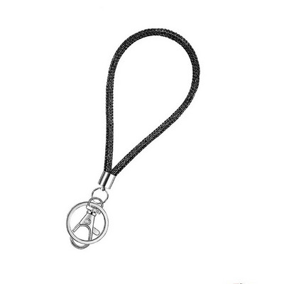 Kristalna vrpca s metalnom kopčom i privjeskom za ključeve Vrpce za značku oko vrata s vještačkim kamenčićima za žene Traka za osobne iskaznice i ključeve Izdržljiva