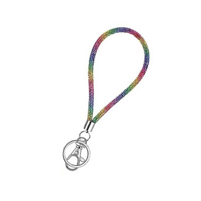 Kristalna vrpca s metalnom kopčom i privjeskom za ključeve Vrpce za značku oko vrata s vještačkim kamenčićima za žene Traka za osobne iskaznice i ključeve Izdržljiva