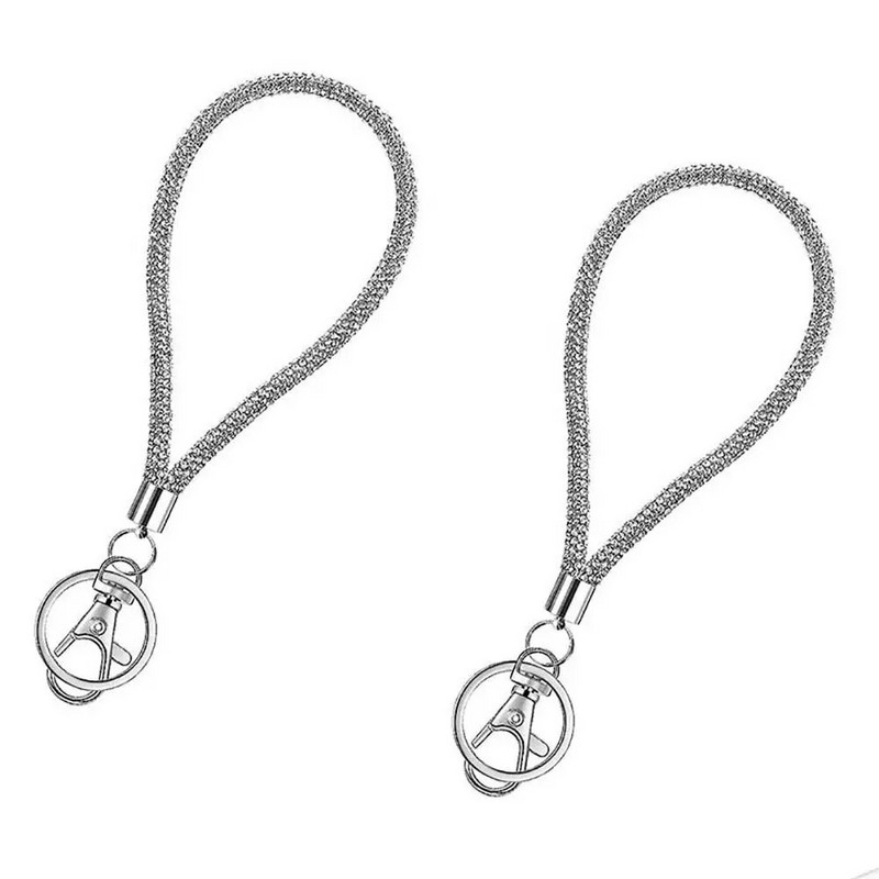 Kristalna vrpca s metalnom kopčom i privjeskom za ključeve Vrpce za značku oko vrata s vještačkim kamenčićima za žene Traka za osobne iskaznice i ključeve Izdržljiva