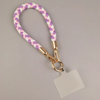 Mobilā tālruņa siksniņa sporta plaukstas virve Īsa stila treknrakstā, ar rokām austa, mobilā tālruņa siksniņa pret nozaudēšanu