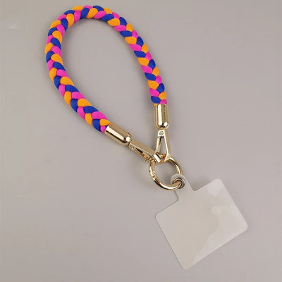 Mobilā tālruņa siksniņa sporta plaukstas virve Īsa stila treknrakstā, ar rokām austa, mobilā tālruņa siksniņa pret nozaudēšanu