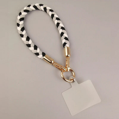 Mobilā tālruņa siksniņa sporta plaukstas virve Īsa stila treknrakstā, ar rokām austa, mobilā tālruņa siksniņa pret nozaudēšanu