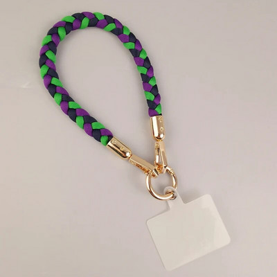 Mobilā tālruņa siksniņa sporta plaukstas virve Īsa stila treknrakstā, ar rokām austa, mobilā tālruņa siksniņa pret nozaudēšanu