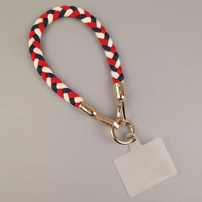 Mobilā tālruņa siksniņa sporta plaukstas virve Īsa stila treknrakstā, ar rokām austa, mobilā tālruņa siksniņa pret nozaudēšanu