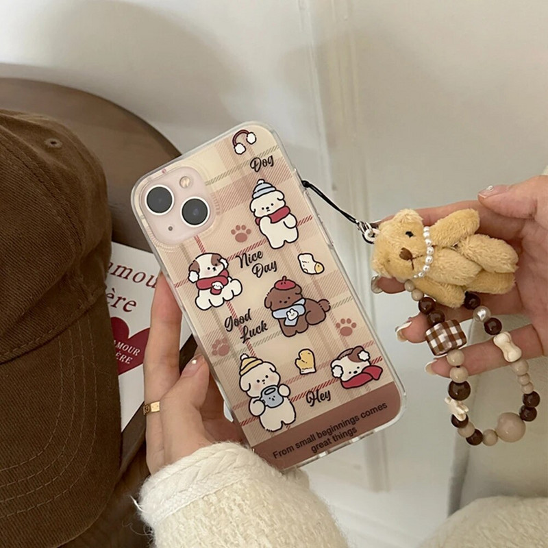 Korejiešu 3D jauka zvaigzne, brūna fāzēm tālruņa ķēde plīša lāča kulons sievietēm, aukla iPhone CCD kamerai, pret pazaudēšanu pakarināma virve